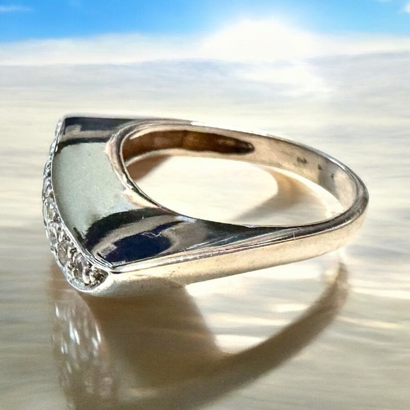 VTG | Rhinestone Sterling Silver Ring (6.75) - Picture 8 of 8